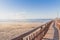 Board walk by the beach in the morning