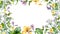 Board of wild medicinal plant, herbs watercolor illustration isolated on white background. Achillea millefolium, nettle