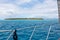 On board of a yacht heading Green Island during a sunny day, Queensland, Australia