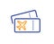 Boarding pass line icon. Airplane tickets sign. Vector