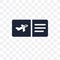 Boarding pass transparent icon. Boarding pass symbol design from