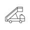 boarding, stair truck, stairs line icon. elements of airport, travel illustration icons. signs, symbols can be used for web, logo