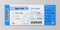 Boarding ticket. Airplane flight pass mockup, plane travel invitation card. Vector realistic concept of ticket for