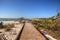 Boardwalk across the white sand beach of Delnor-Wiggins Pass Sta