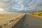 Boardwalk and beach at Berck-Plage, France