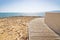 Boardwalk on beach, Majorca, Balearic Islands, Spain