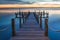 Boardwalk and dock Currituck Sound North Carolina