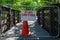 A Boardwalk With a Fenced Off Section With a Sign Stating That It`s Off Limits and Closed to the Public