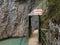 Boardwalk into gorge at national border