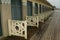 Boardwalk At The Historic Bath Houses In Deauville Normandy France