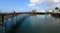 Boardwalk at  Marina Rubicon port at Playa Blanca in Canary Islands