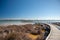 Boardwalk or observation deck for viewing ancient Thrombolites at Lake Clifton, West Australia.