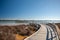 Boardwalk or observation deck for viewing ancient Thrombolites at Lake Clifton, West Australia