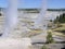 Boardwalk among pools and geysers, Norris Geyser Basin