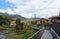 Boardwalk, Puerto Eden in Wellington Islands, fiords of southern Chile