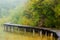 Boardwalk in rain