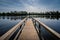 Boardwalk of round lake park in Oviedo Florida