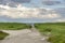 Boardwalk to beach on Buzzards Bay