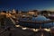 Boardwalk by victoria harbor, night scene