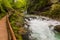 Boardwalk in Vintgar gorge near Bled, Sloven