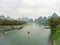 Boat activities on Li river, Yangshuo, China