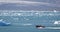 Boat adventure on Jokulsarlon glacier lake on July 30, 2021