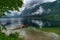 Boat in Alps lake