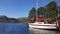 Boat anchored on lake ullswater