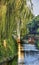 Boat Ancient Chinese Houses Reflection Suzhou China