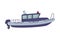 Boat as Sea SWAT or Rescue Vehicle and Police Tactical Unit Vector Illustration