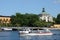 Boat on the Baltic sea in Stockholm