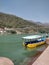 A boat at the bank of river Ganges in Rishikesh Uttrakhand India