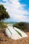 Boat on a beach in france