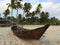 Boat on the beach in Ngwe Saung, Myanmar