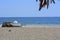 Boat on the beach sailboat sand sea