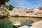 Boat at the beautiful Dubrovnik West Pier