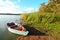 Boat at the Bosque Azul Lake in Chiapas