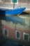 Boat on canal, Burano, Italy