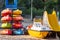 Boat and canoe rental on beach