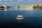 Boat carrying tourists on lake Pichola at Udaipur