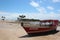 Boat and coconuts tree in Morro de SÃ£o Paulo, Bahia, Brazil