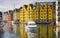 Boat and Colorful Buildings, Alesund, Norway