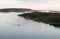 Boat coming into bay, coastal