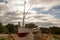 Boat in the cove sa caleta in Ibiza