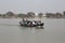 A boat crossing the Hoogly river in Kolkata