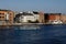 BOAT CRUISING TOURISTS IN COPENHAGEN HABOUR