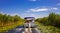 A boat through the Danube delta.