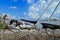 Boat debris washed ashore during Hurricane Irma