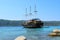 Boat on Diaporos island
