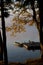 Boat by Dock in an Adirondack Autumn Dawn